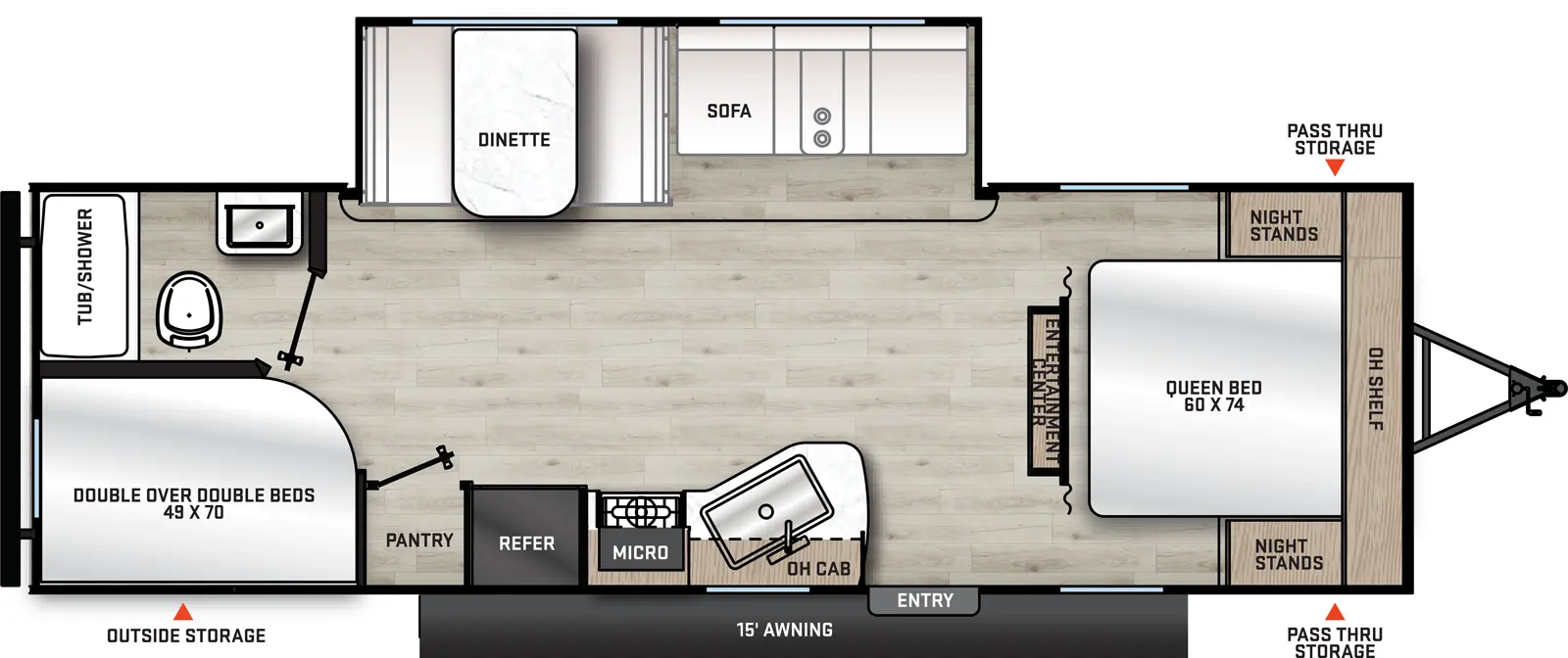 Aurora 26BHS Floorplan